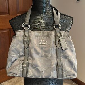Coach Logo Print Shoulder Handbag